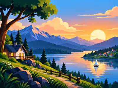 Vector Cartoon Landscape