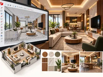 3D Interior Space Design