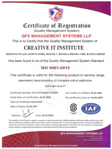 One of the ISO Certified IT Institutes in Bangladesh